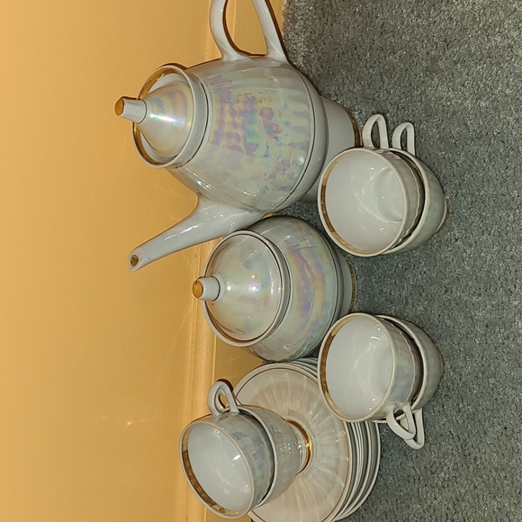 Espresso set: coffee pot sugar bowl cups plates miniature - Picture 9 of 16